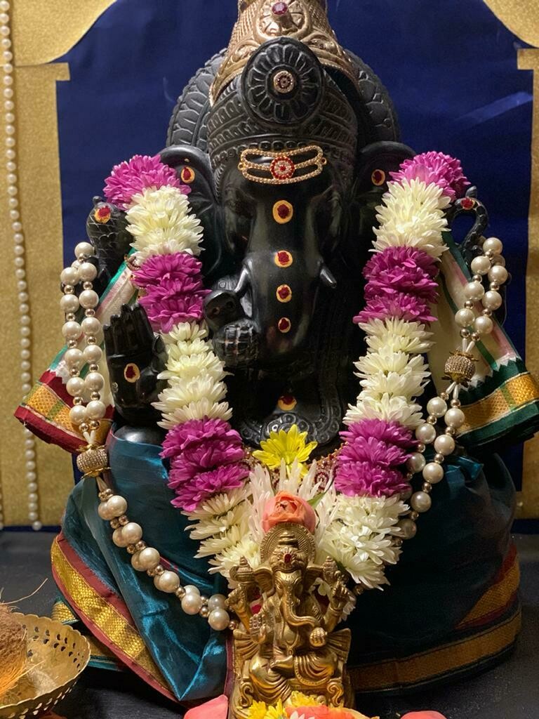 Abhishekam for Lord Ganesha (@ Temple - Samuhika)